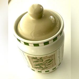 Savory Tyme 6” ceramic kitchen storage container,matching jars available